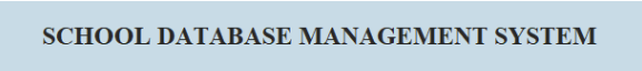 School Database Management System logo