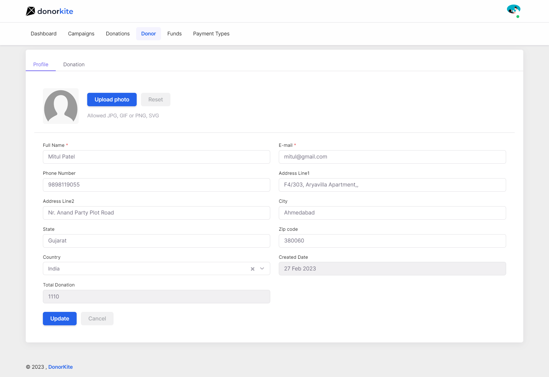 DonorKite screenshot & Video
