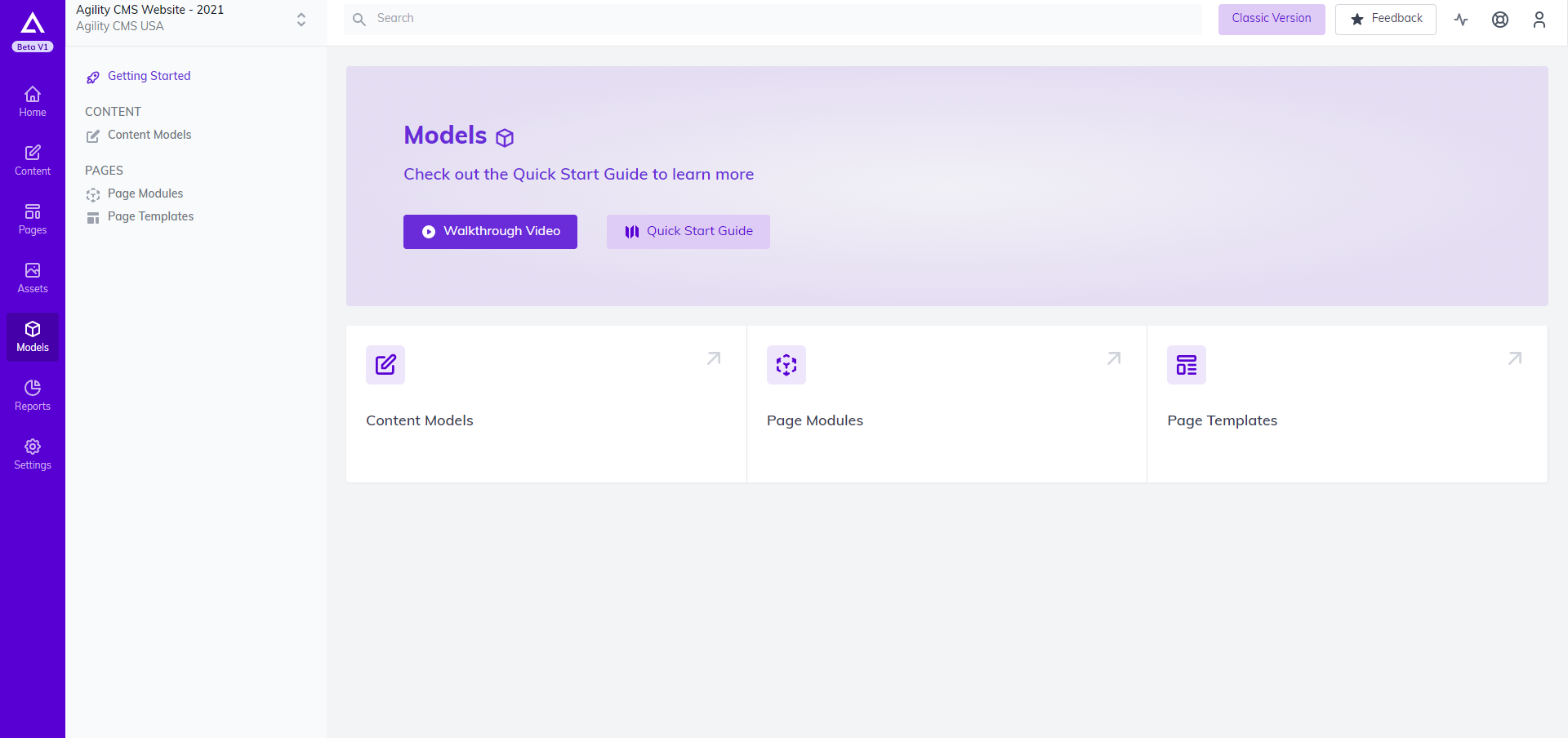 Agility CMS screenshot & Video