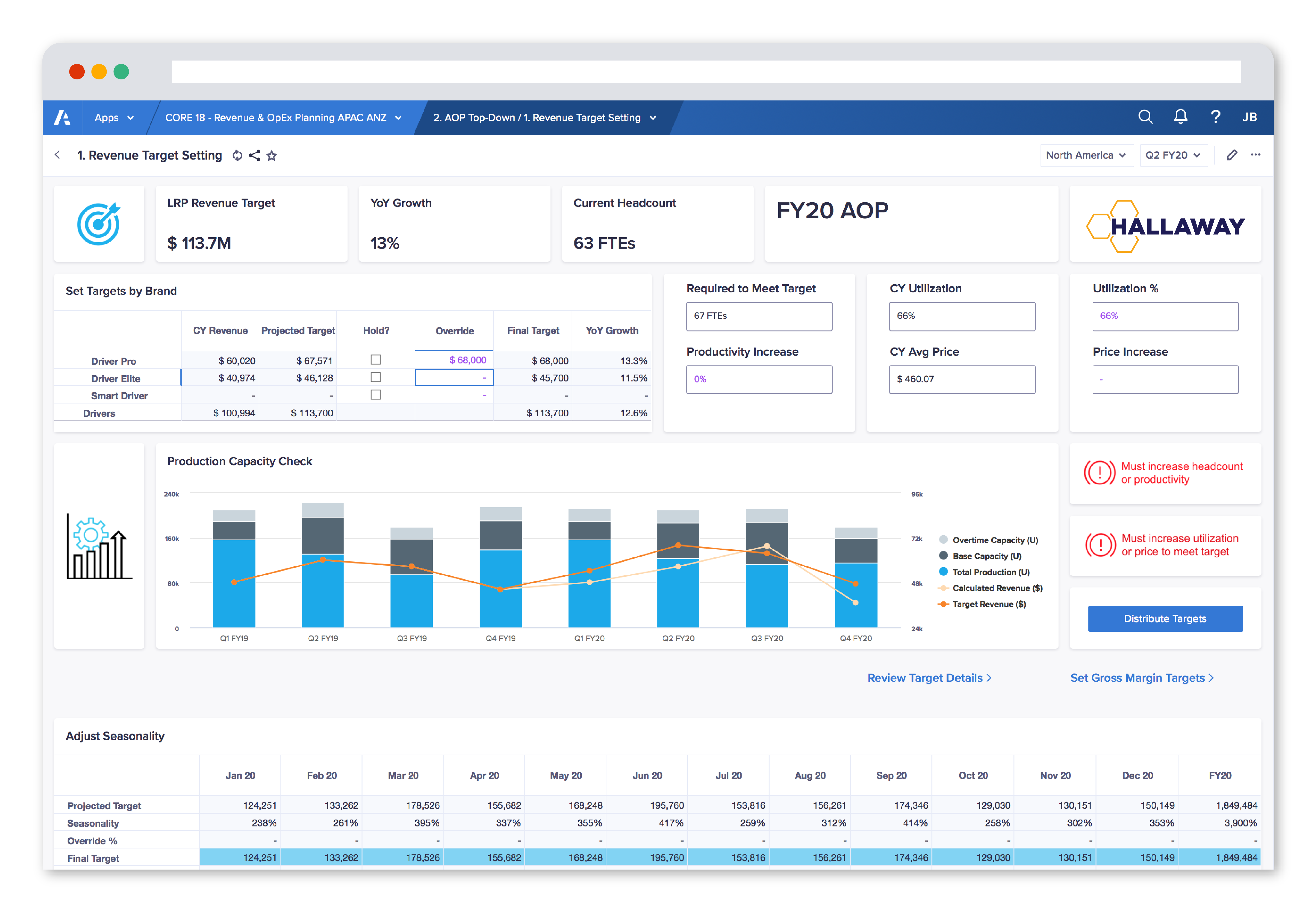 Anaplan screenshot & Video