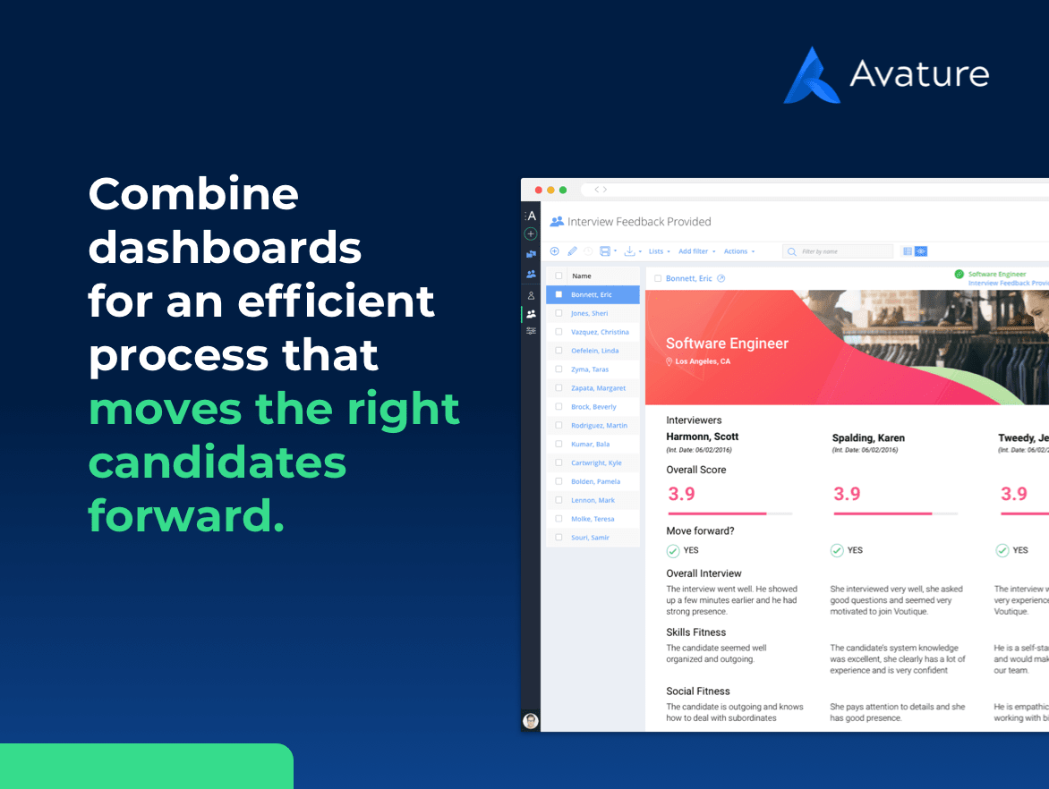 Avature screenshot & Video