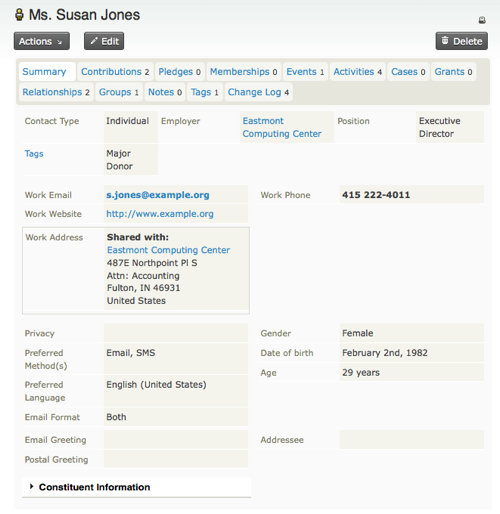 CiviCRM screenshot & Video