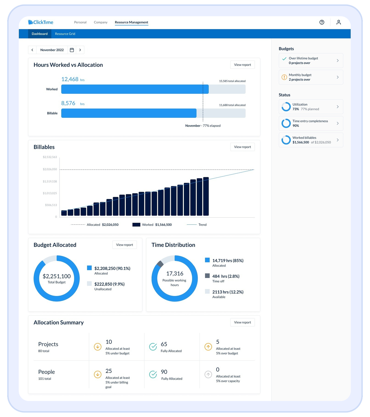 ClickTime screenshot & Video