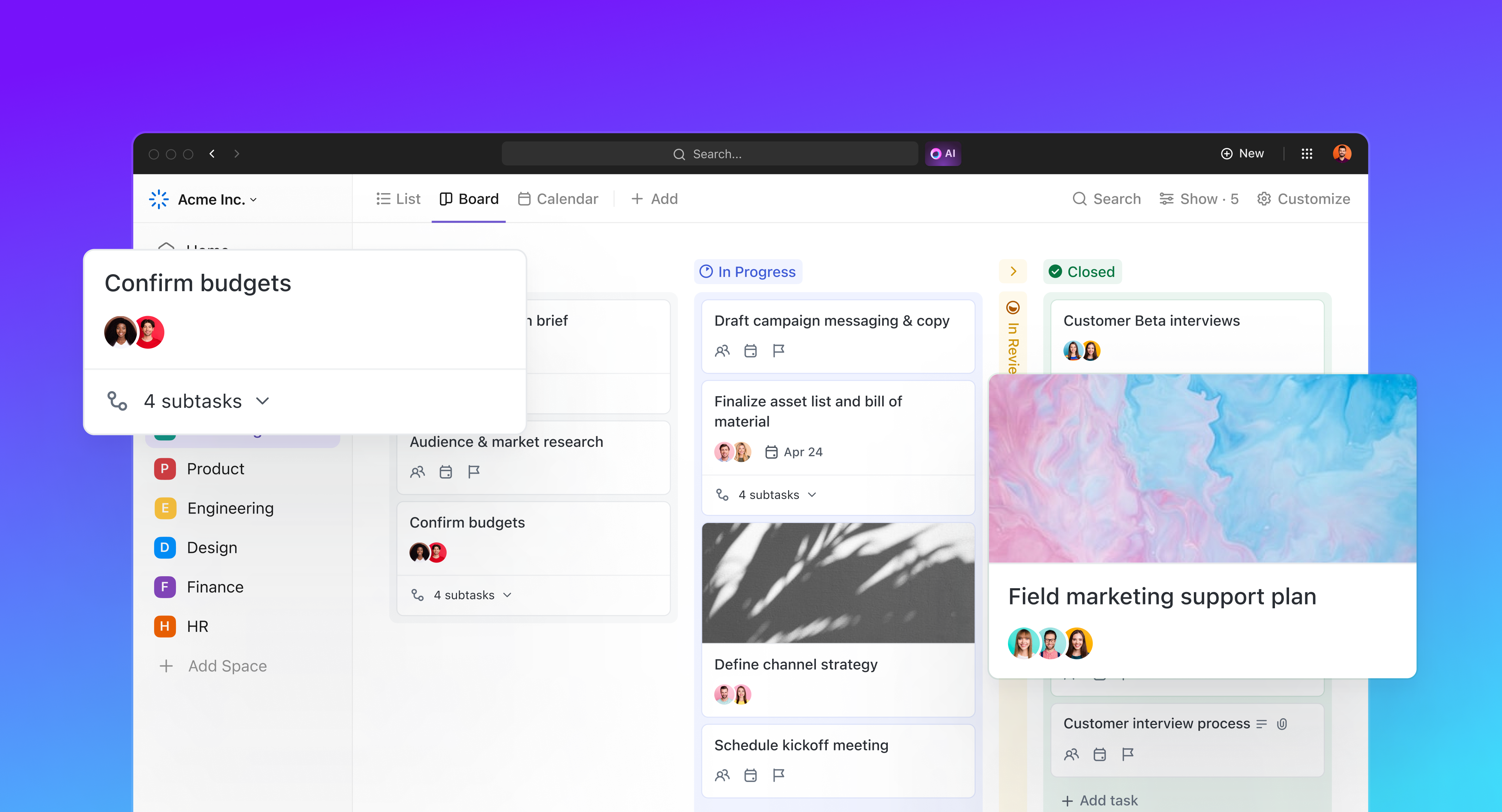 ClickUp screenshot & Video
