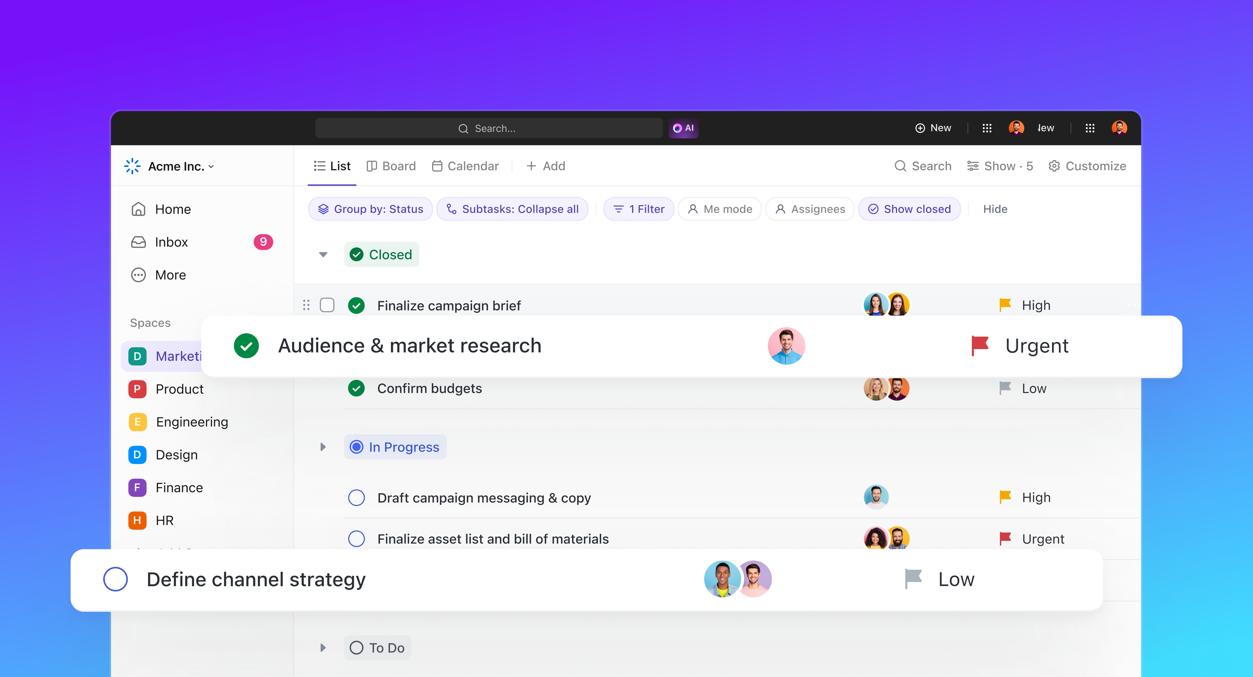 ClickUp screenshot & Video