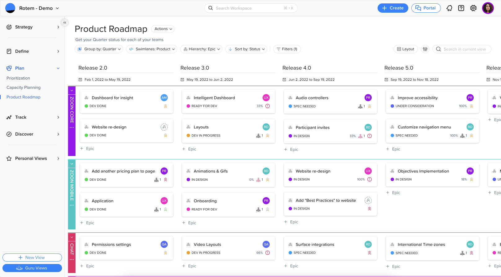 Craft.io screenshot & Video
