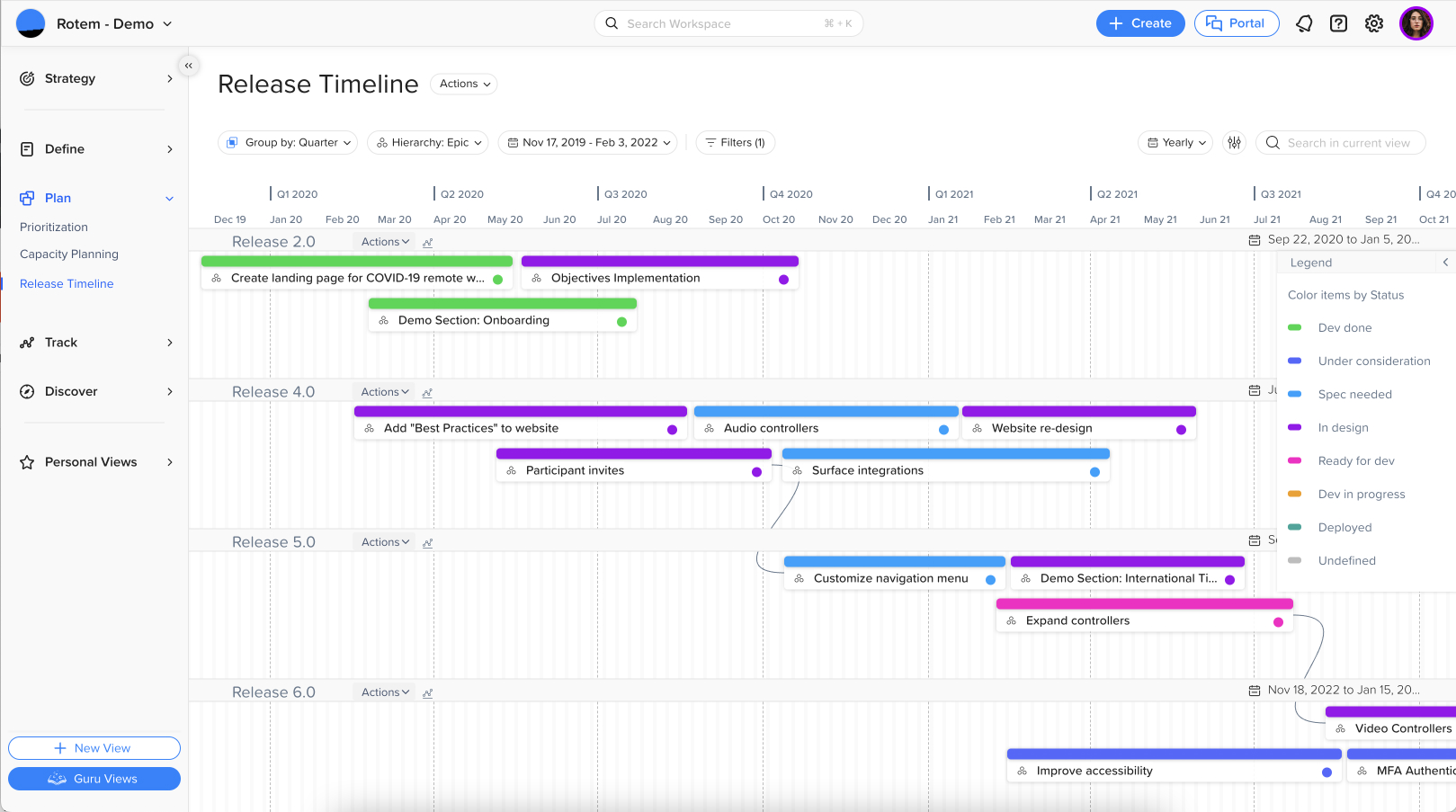 Craft.io screenshot & Video