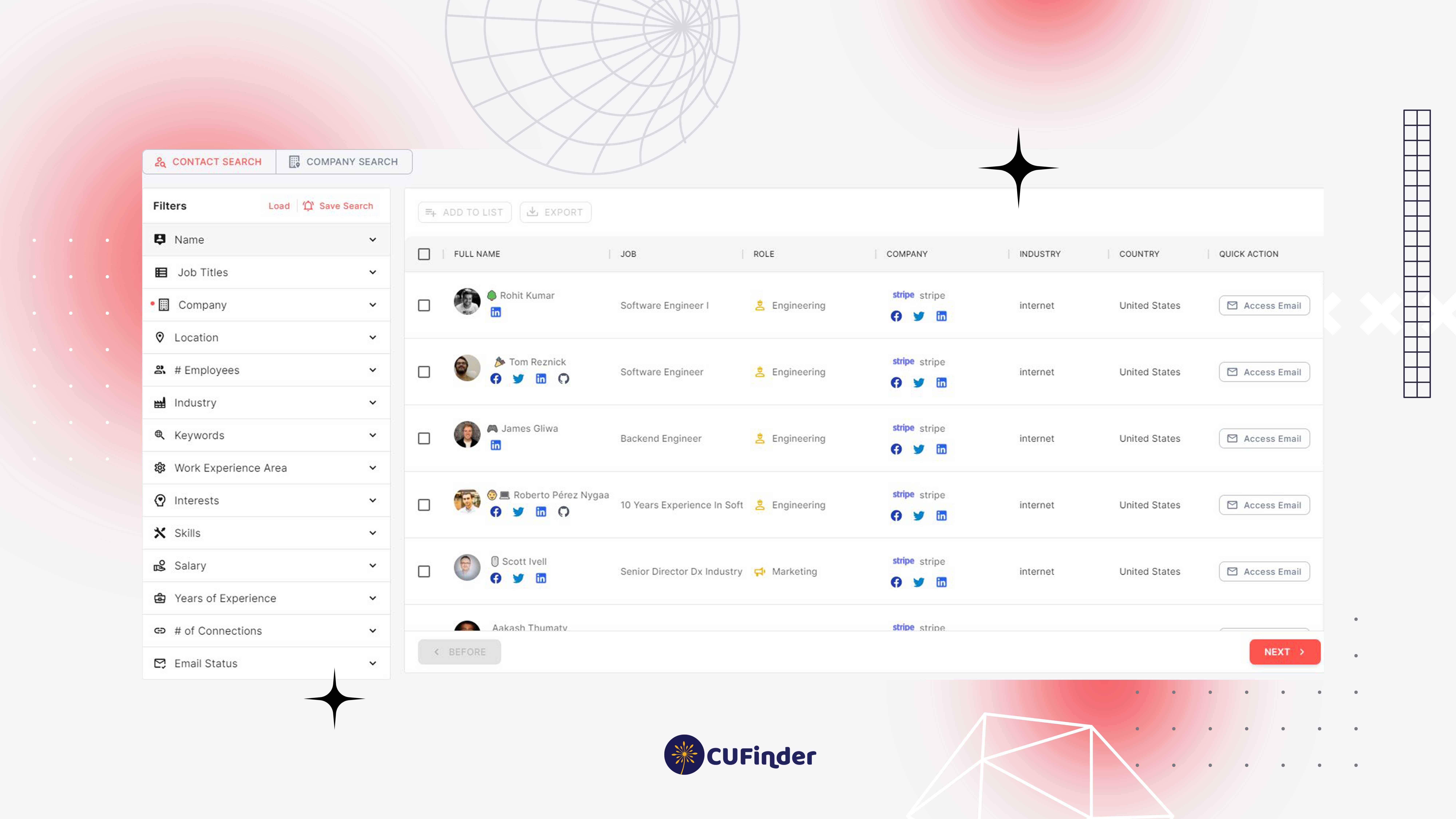 CUFinder screenshot & Video