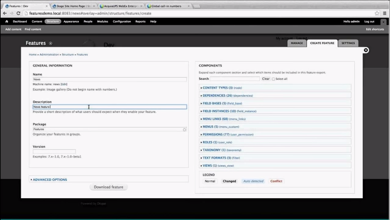 Drupal screenshot & Video