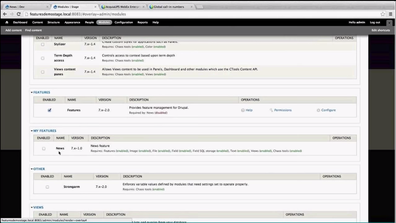 Drupal screenshot & Video