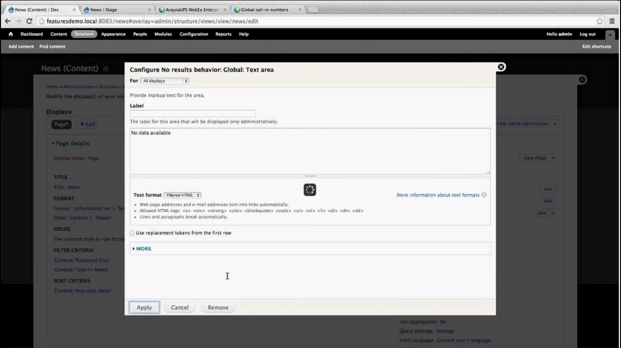 Drupal screenshot & Video