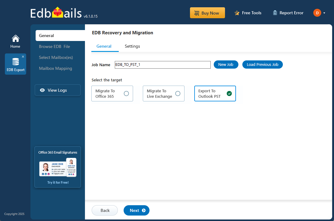 EdbMails screenshot & Video