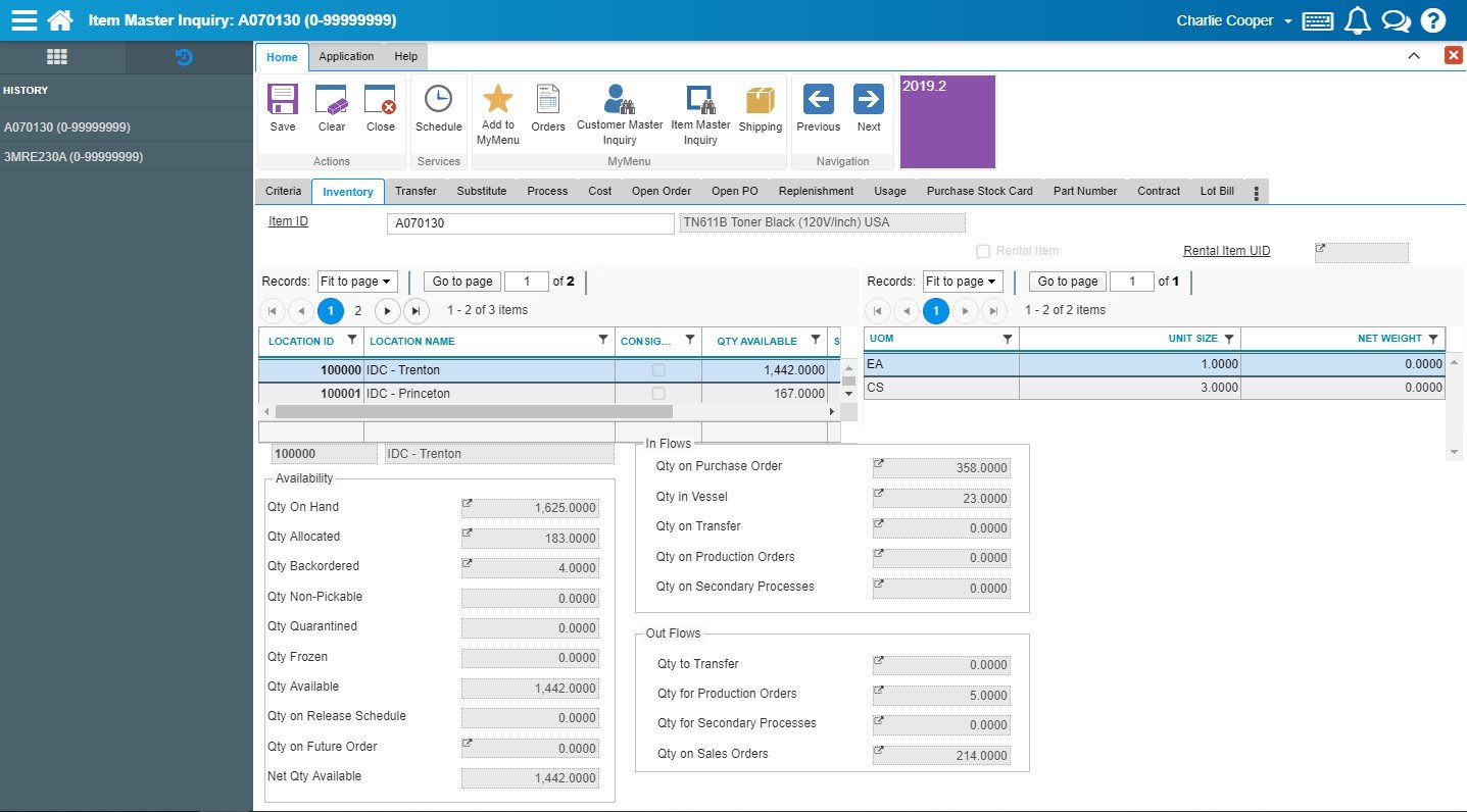 Epicor Prophet 21 screenshot & Video