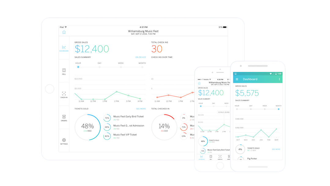 Eventbrite screenshot & Video