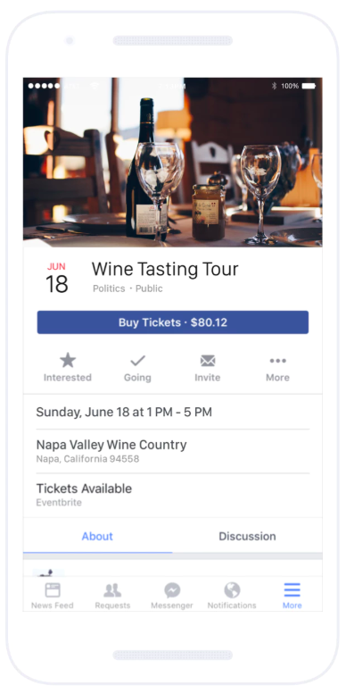 Eventbrite screenshot & Video