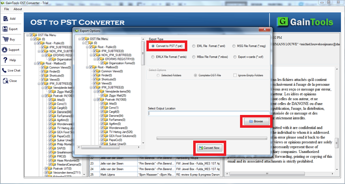GainTools OST to MSG Converter Software screenshot & Video