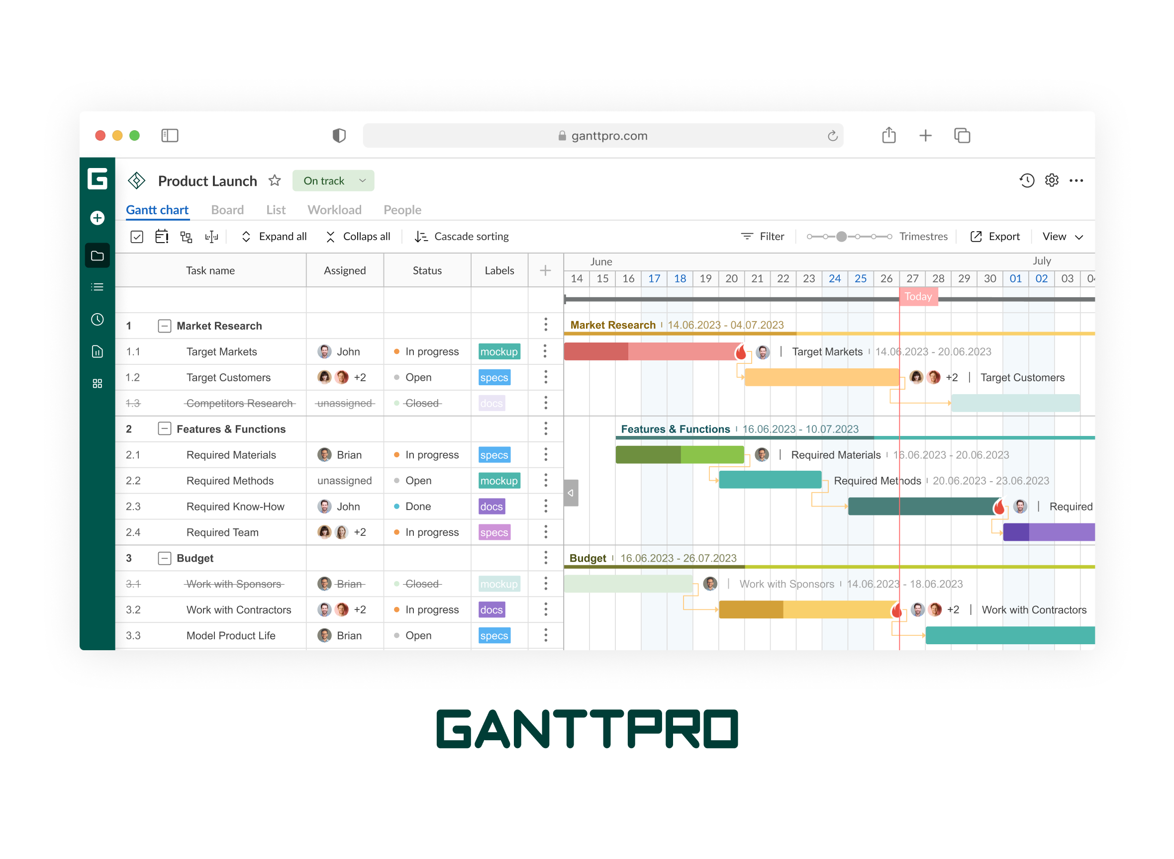 GanttPRO screenshot & Video