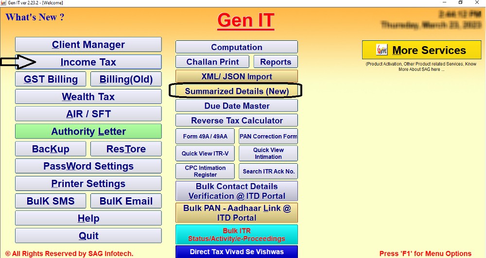 Gen Income Tax Software screenshot & Video