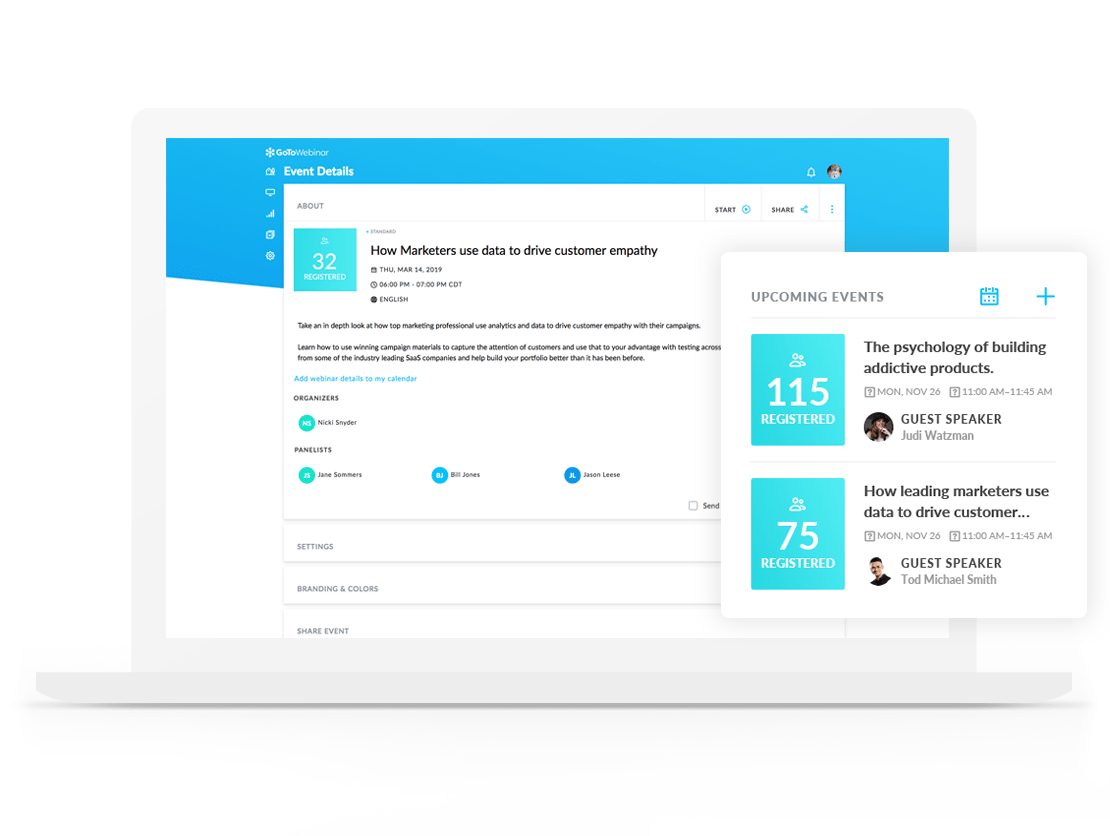 GoTo Webinar screenshot & Video
