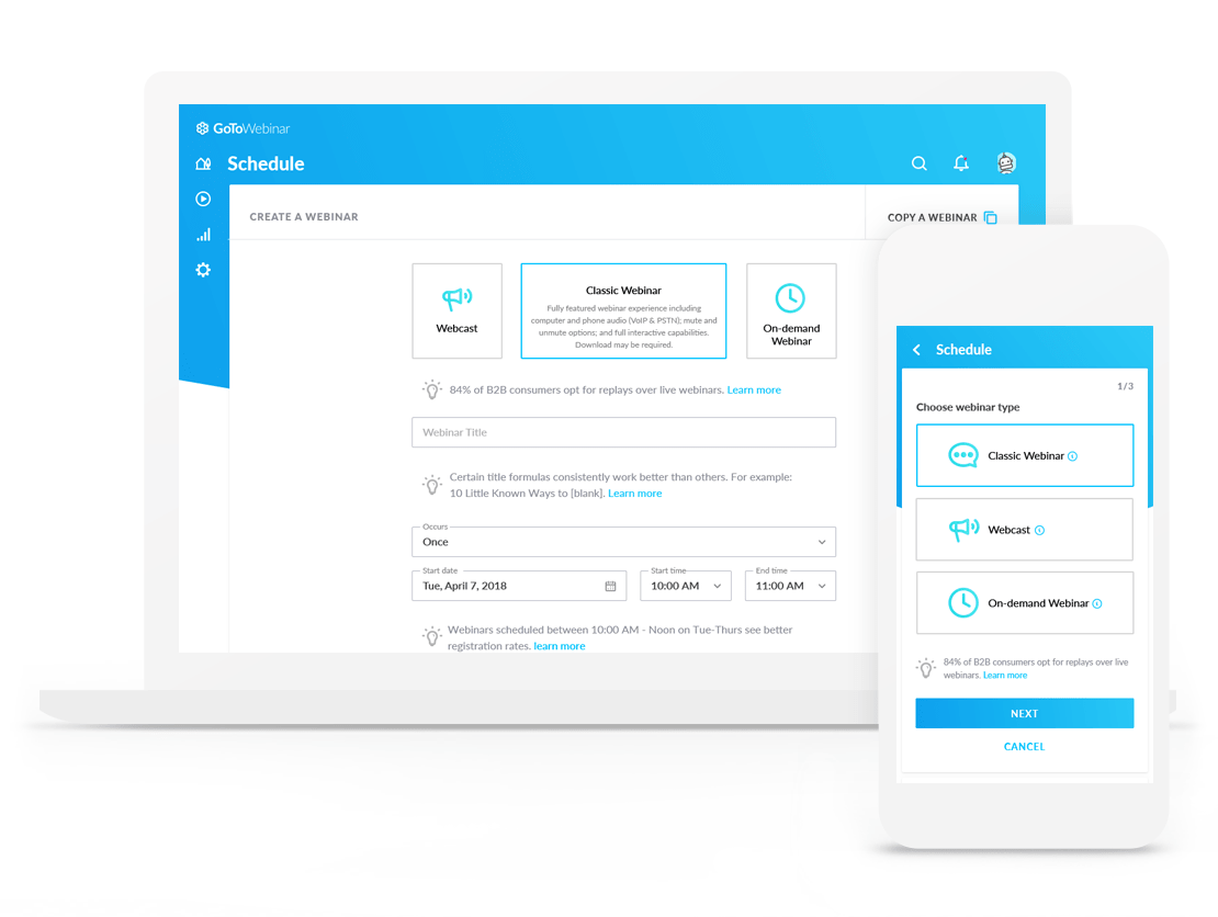 GoTo Webinar screenshot & Video