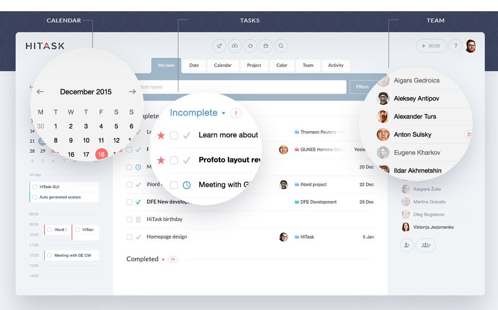 Hitask screenshot & Video