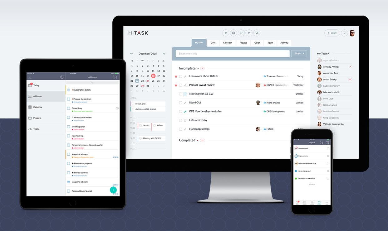 Hitask screenshot & Video