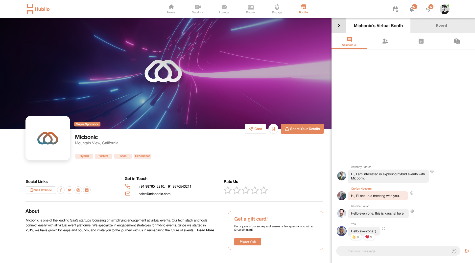 Hubilo screenshot & Video