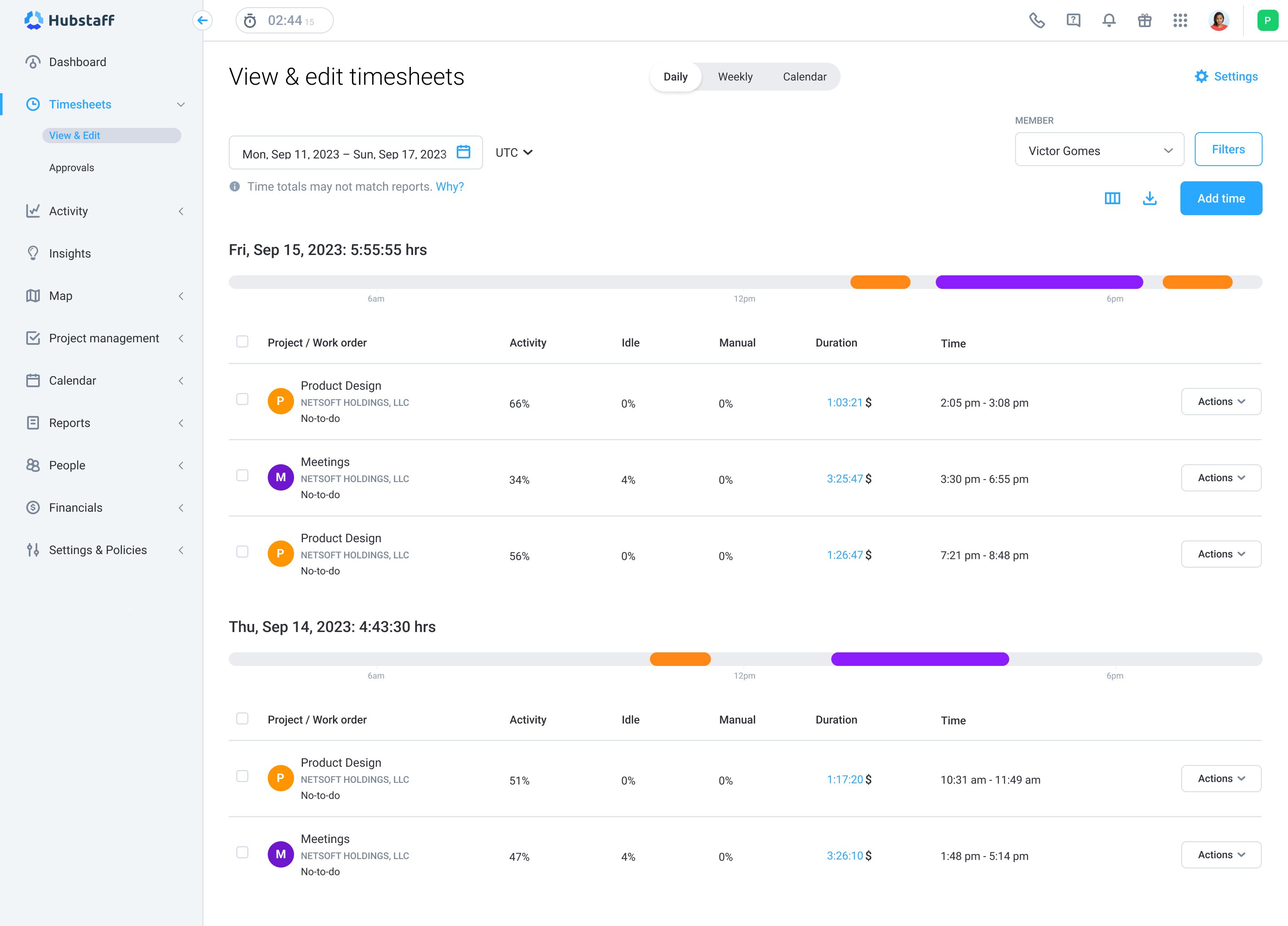 Hubstaff screenshot & Video