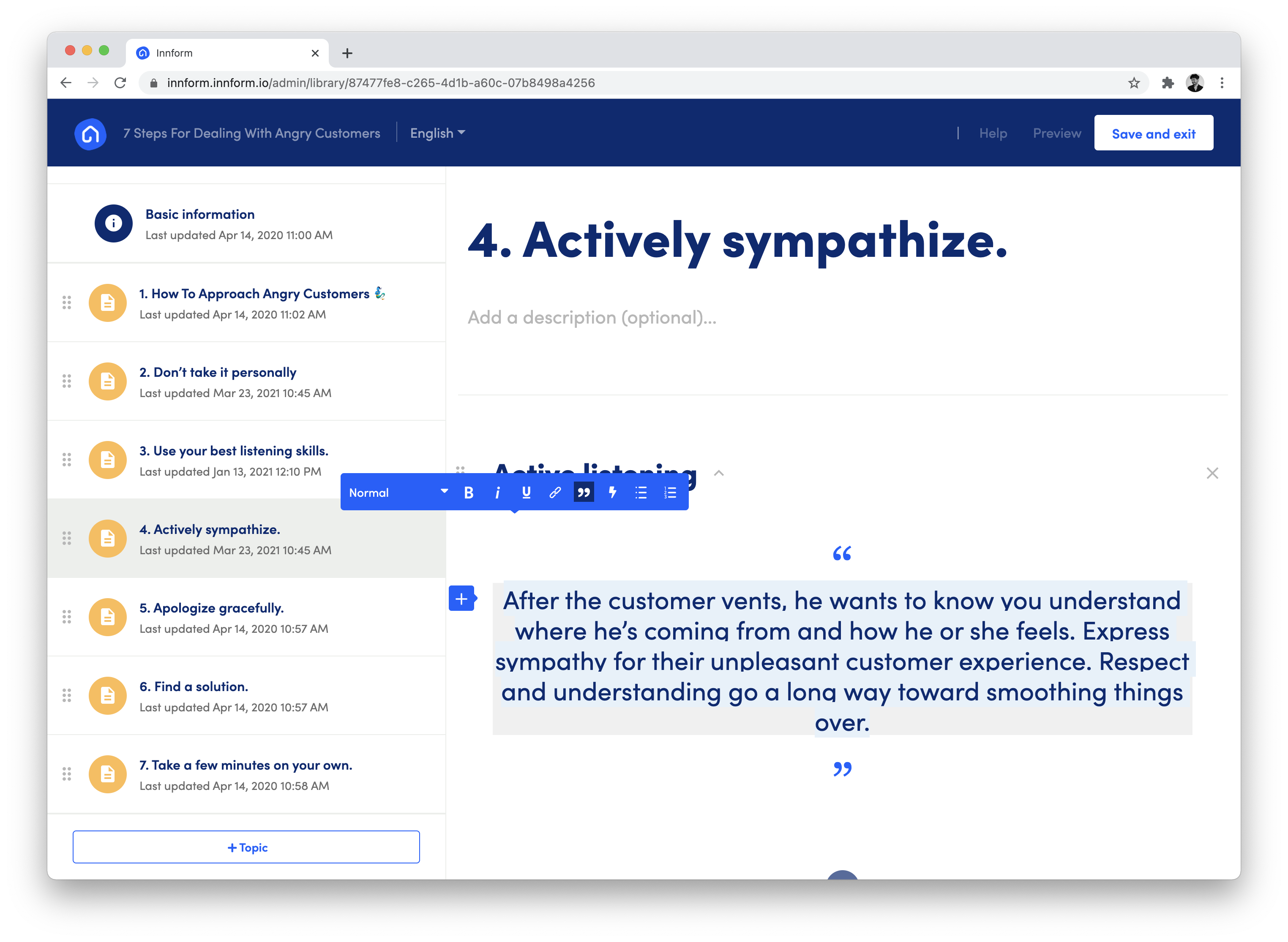 Innform screenshot & Video