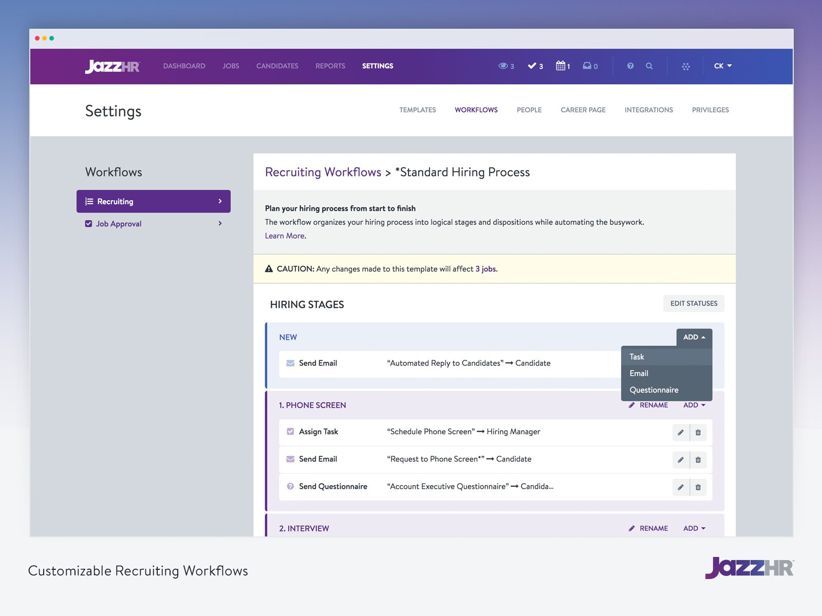 JazzHR screenshot & Video
