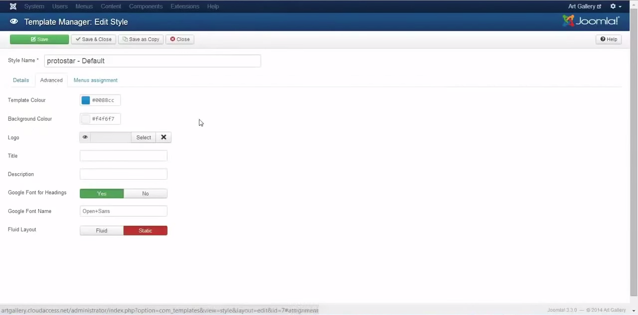Joomla screenshot & Video