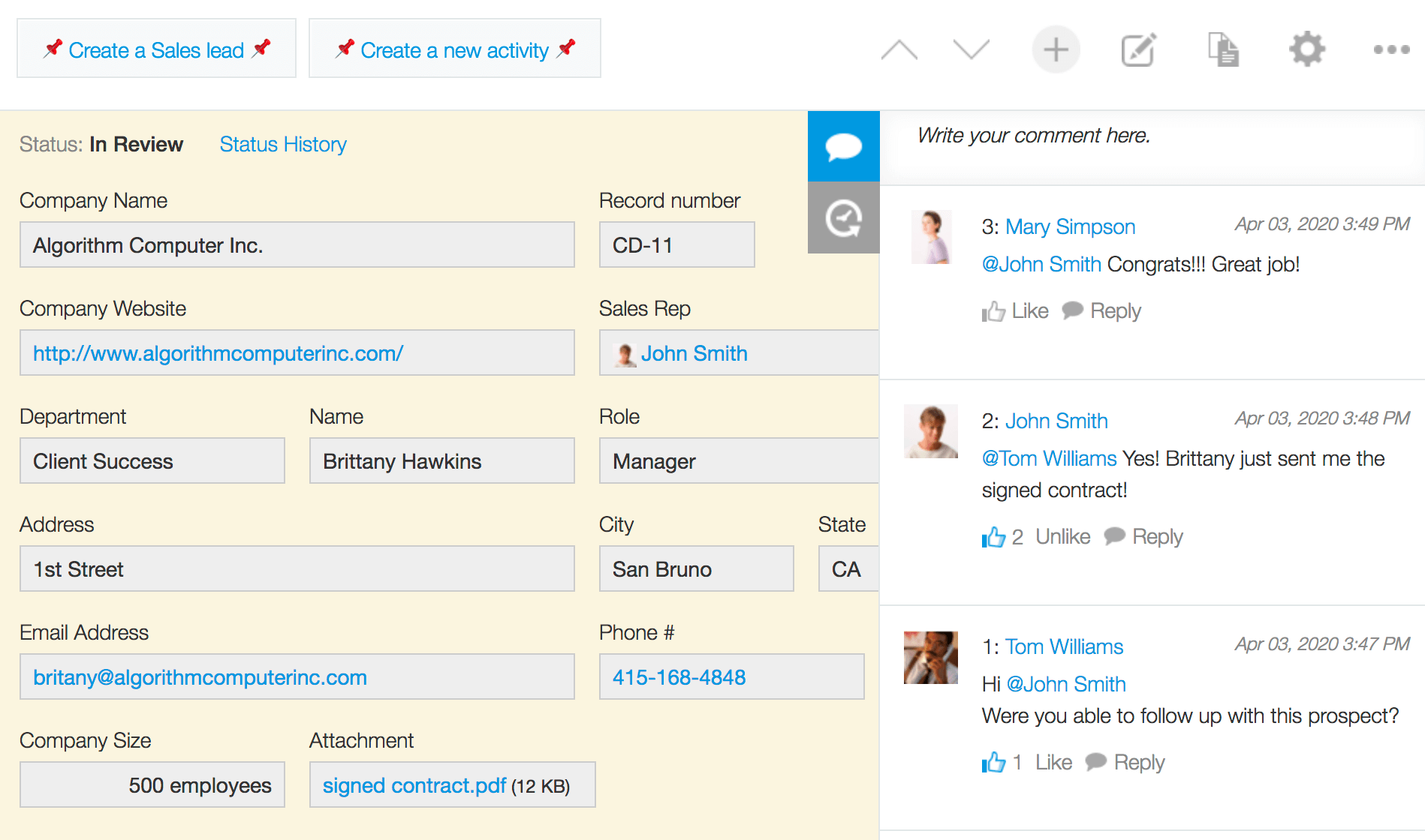 Kintone screenshot & Video