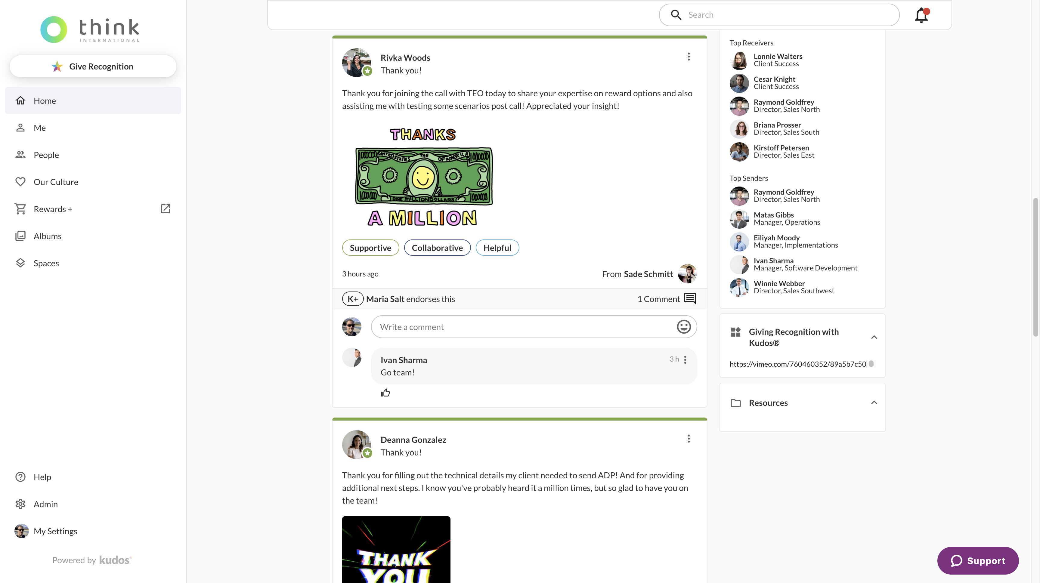 Kudos screenshot & Video