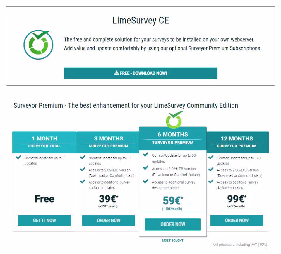 LimeSurvey screenshot & Video