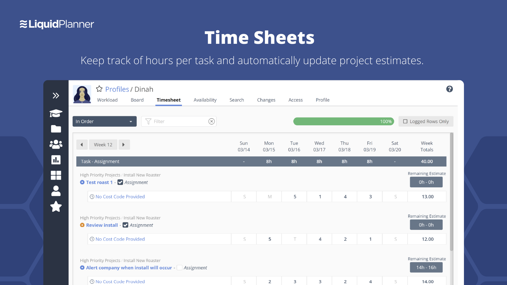 LiquidPlanner screenshot & Video