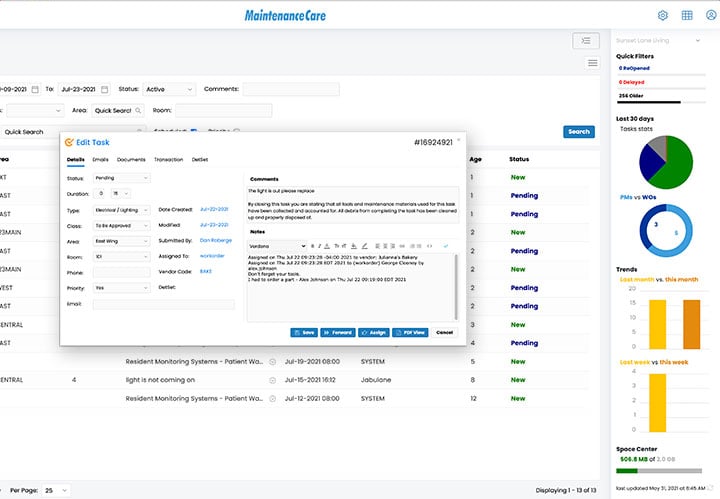 Maintenance Care screenshot & Video
