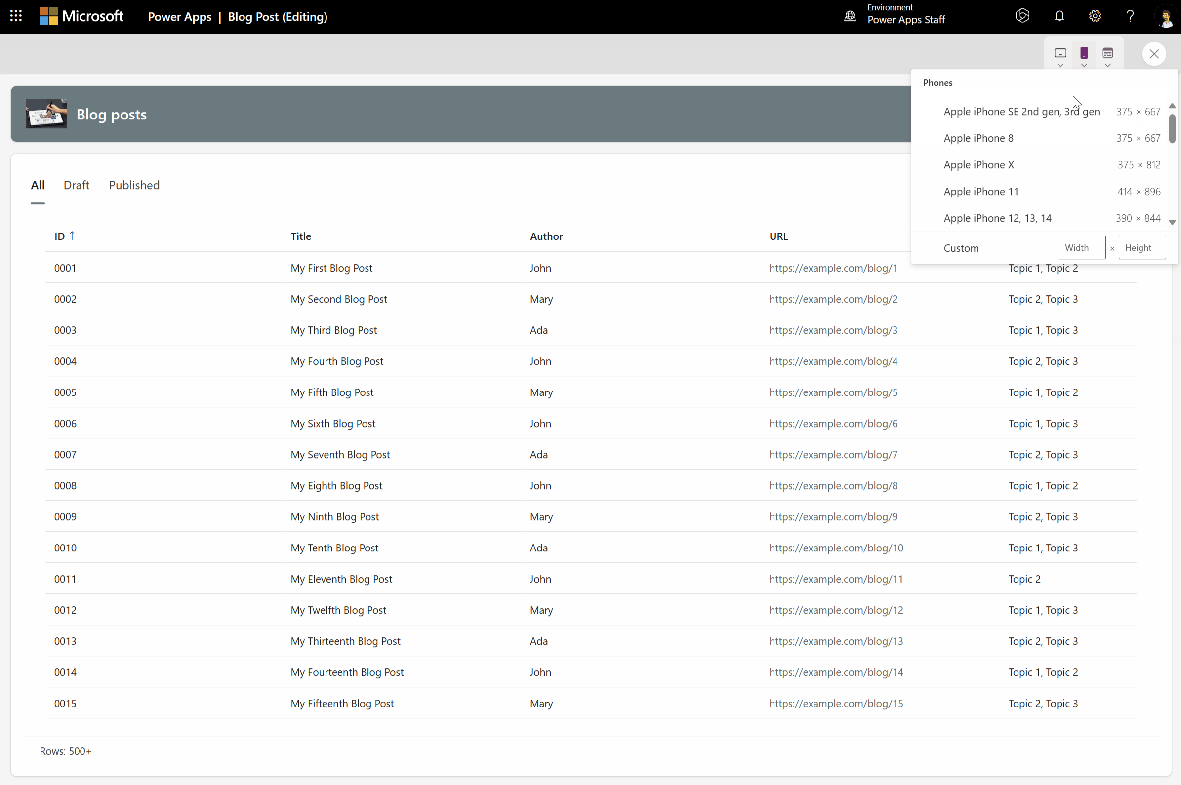 Microsoft Power Apps screenshot & Video