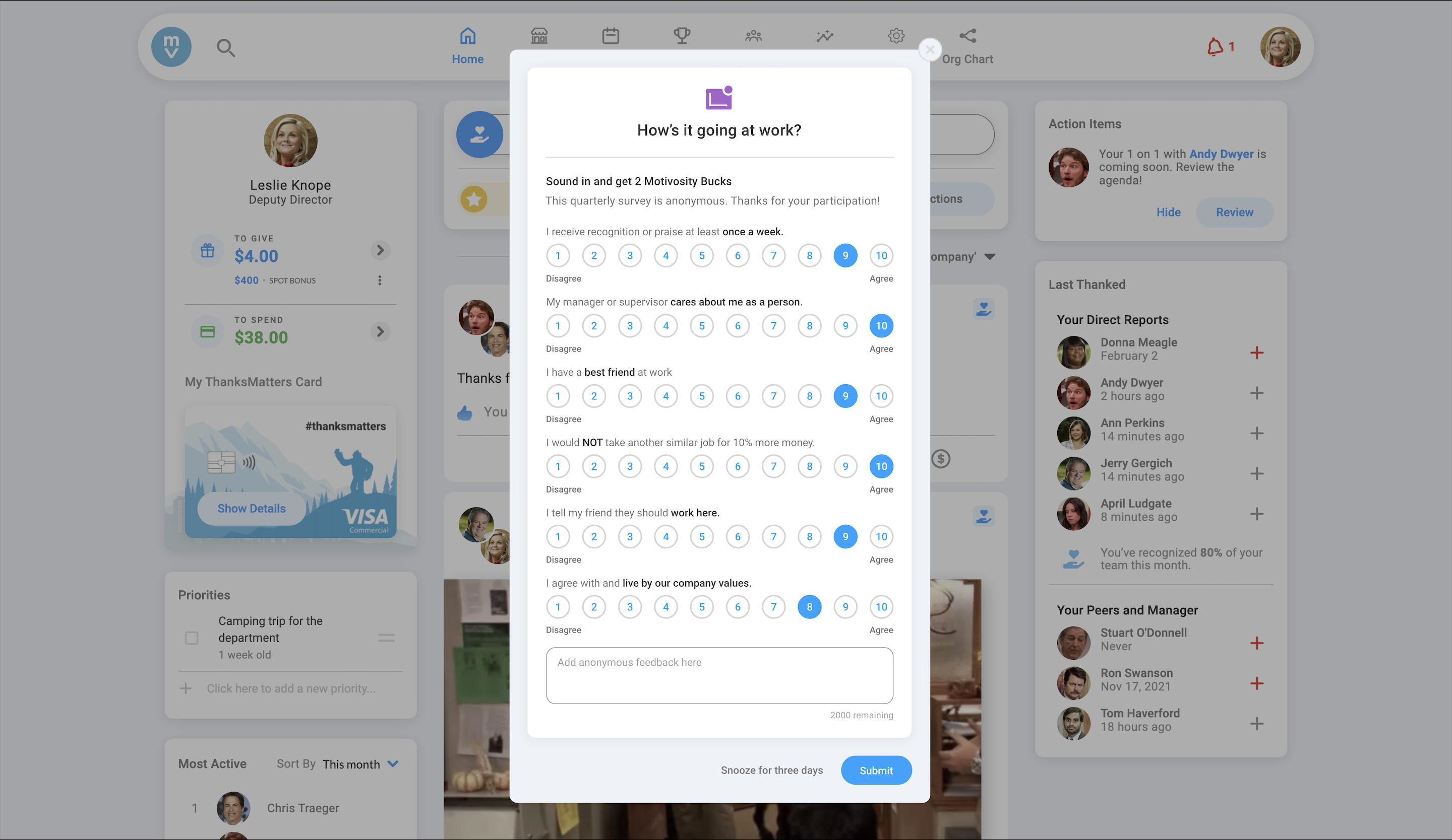 Motivosity screenshot & Video