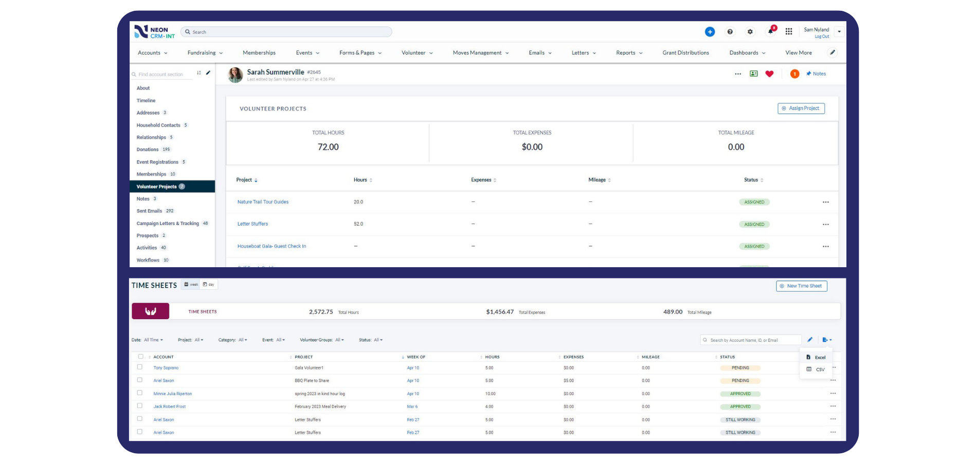 Neon CRM screenshot & Video