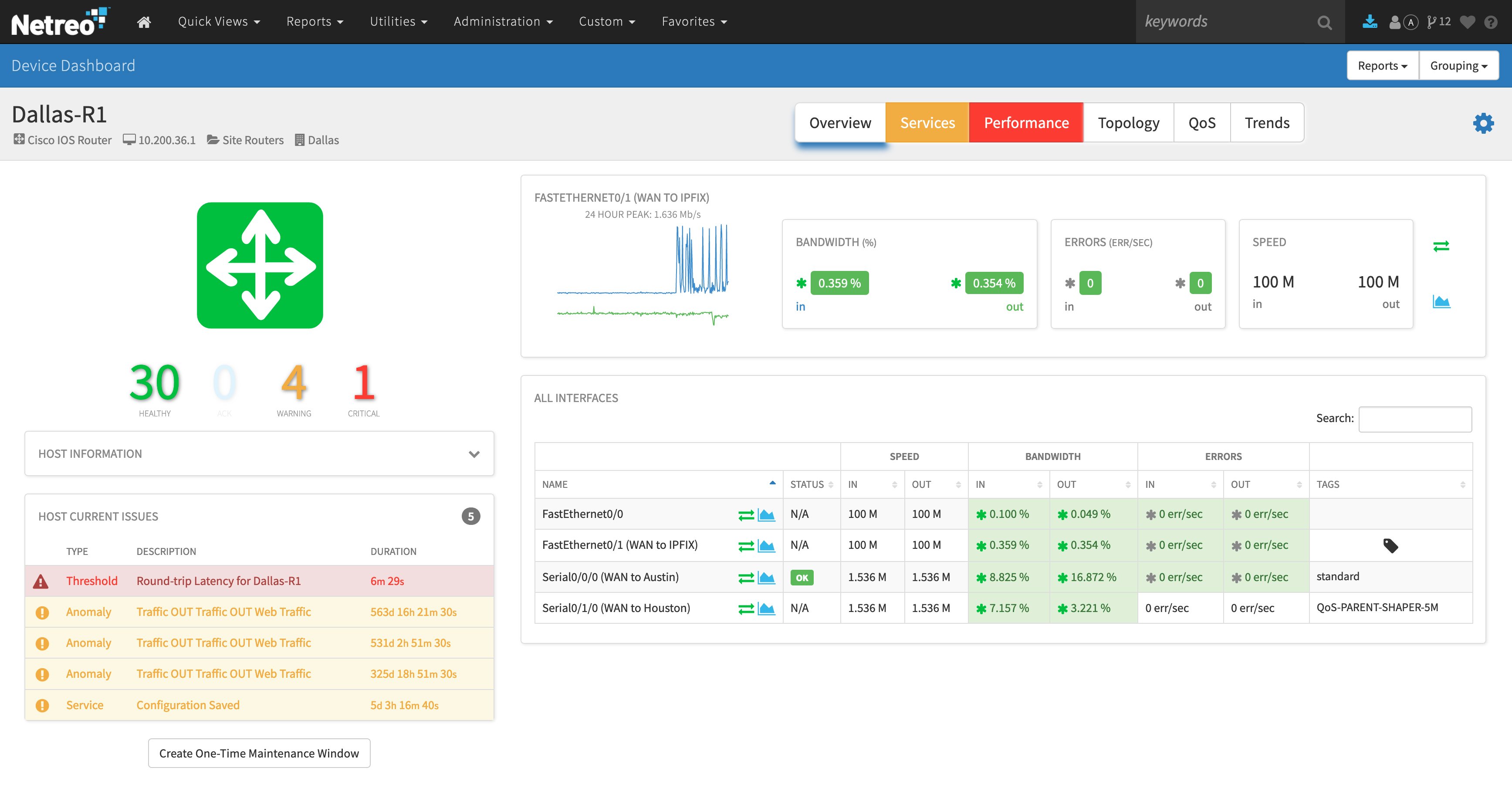 Netreo screenshot & Video