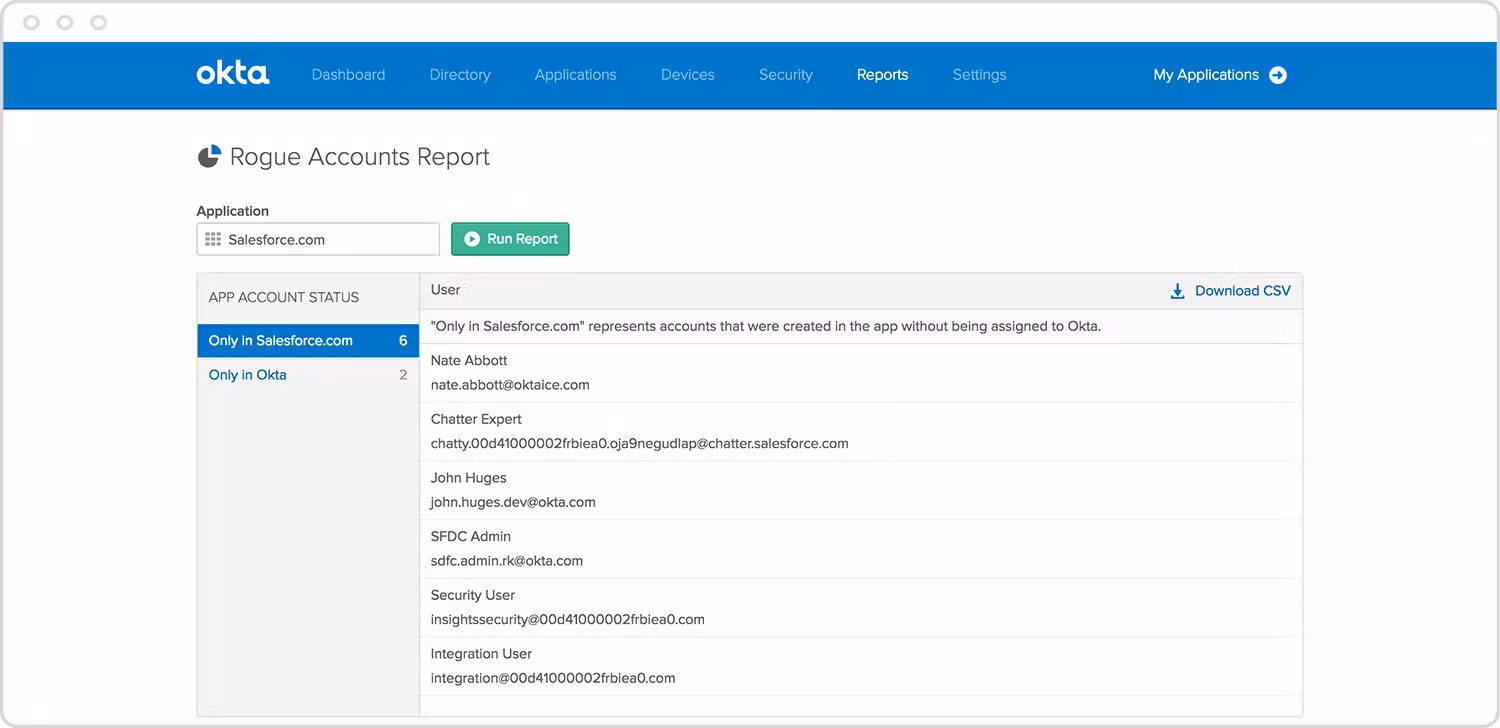 Okta screenshot & Video