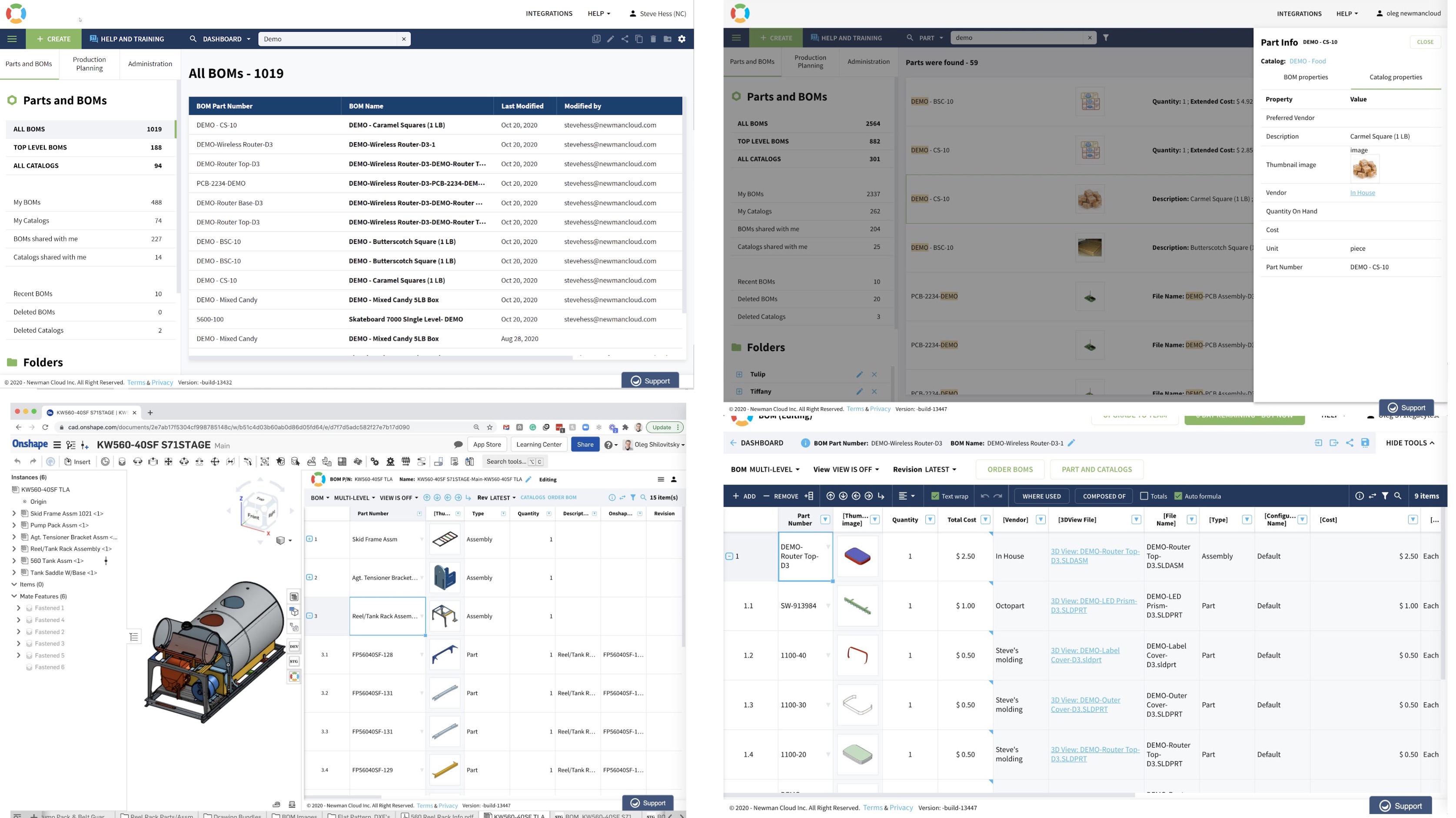 OpenBOM screenshot & Video