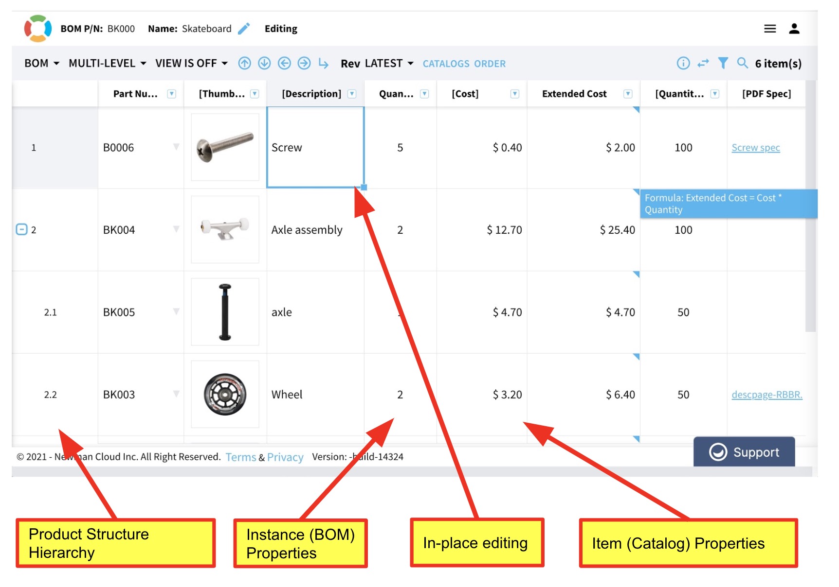 OpenBOM screenshot & Video