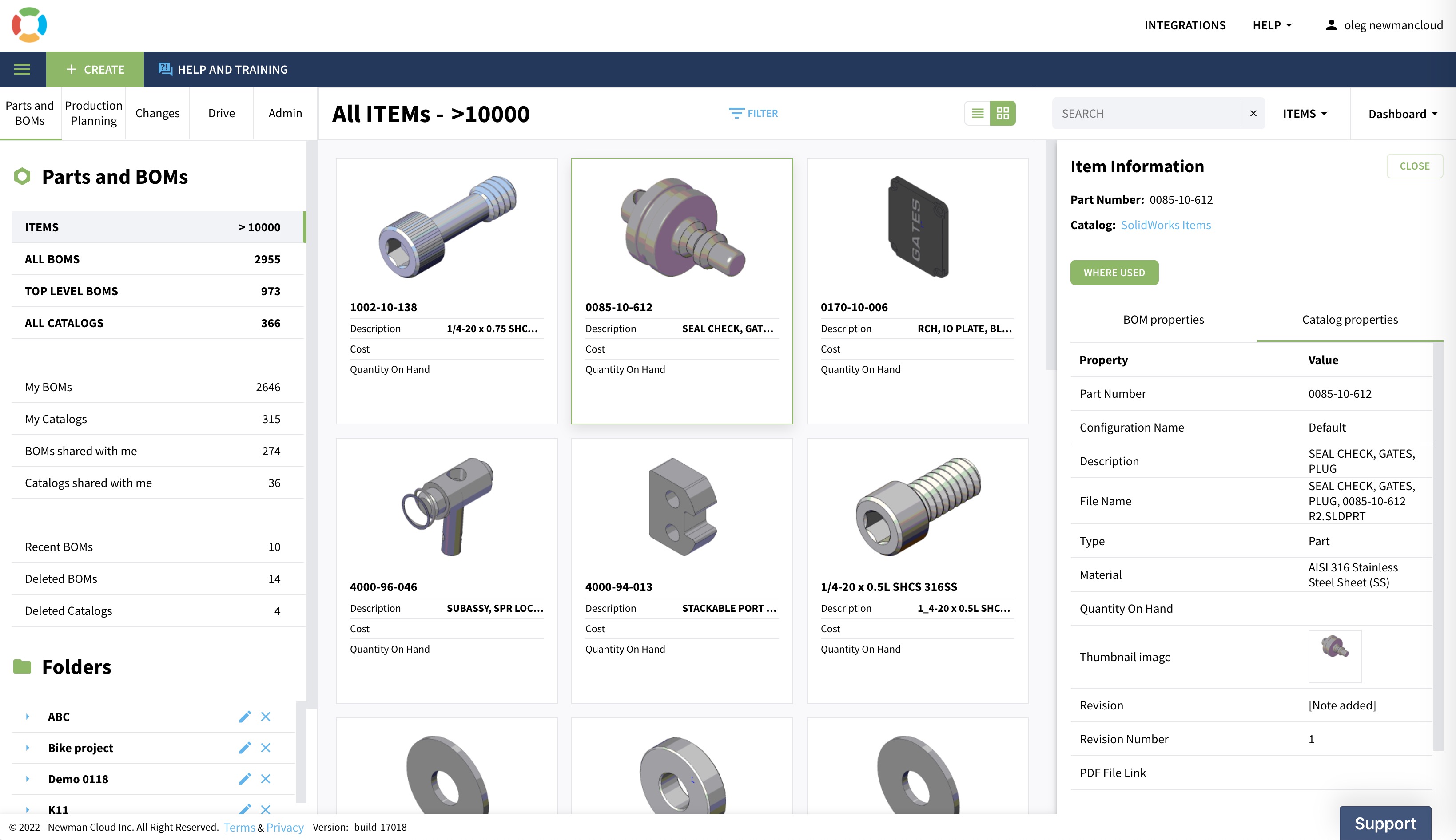 OpenBOM screenshot & Video