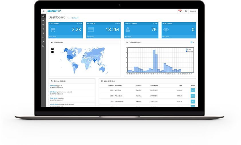 OpenCart screenshot & Video