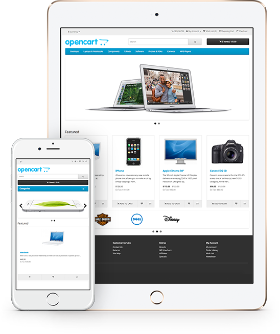 OpenCart screenshot & Video