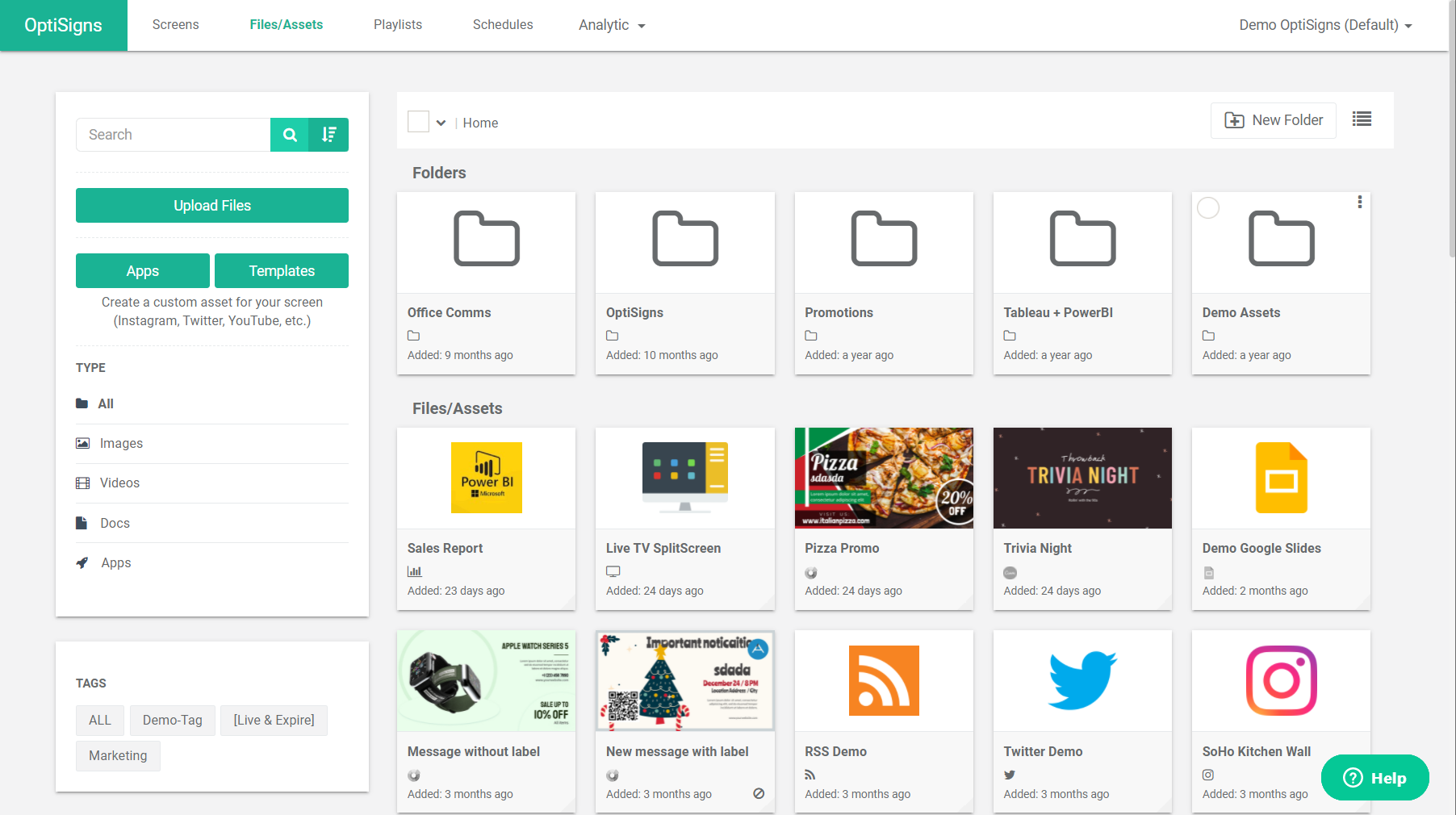 OptiSigns screenshot & Video