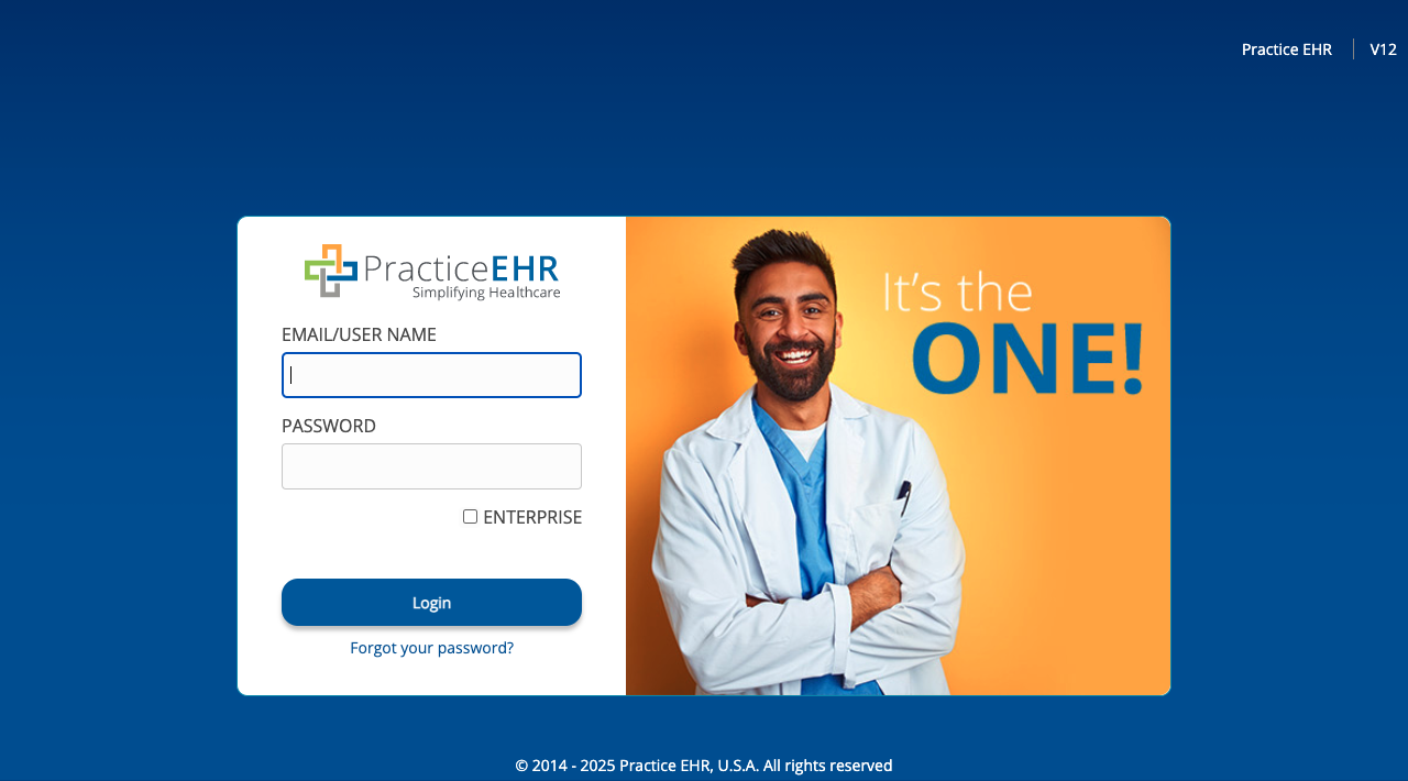 Practice EHR screenshot & Video