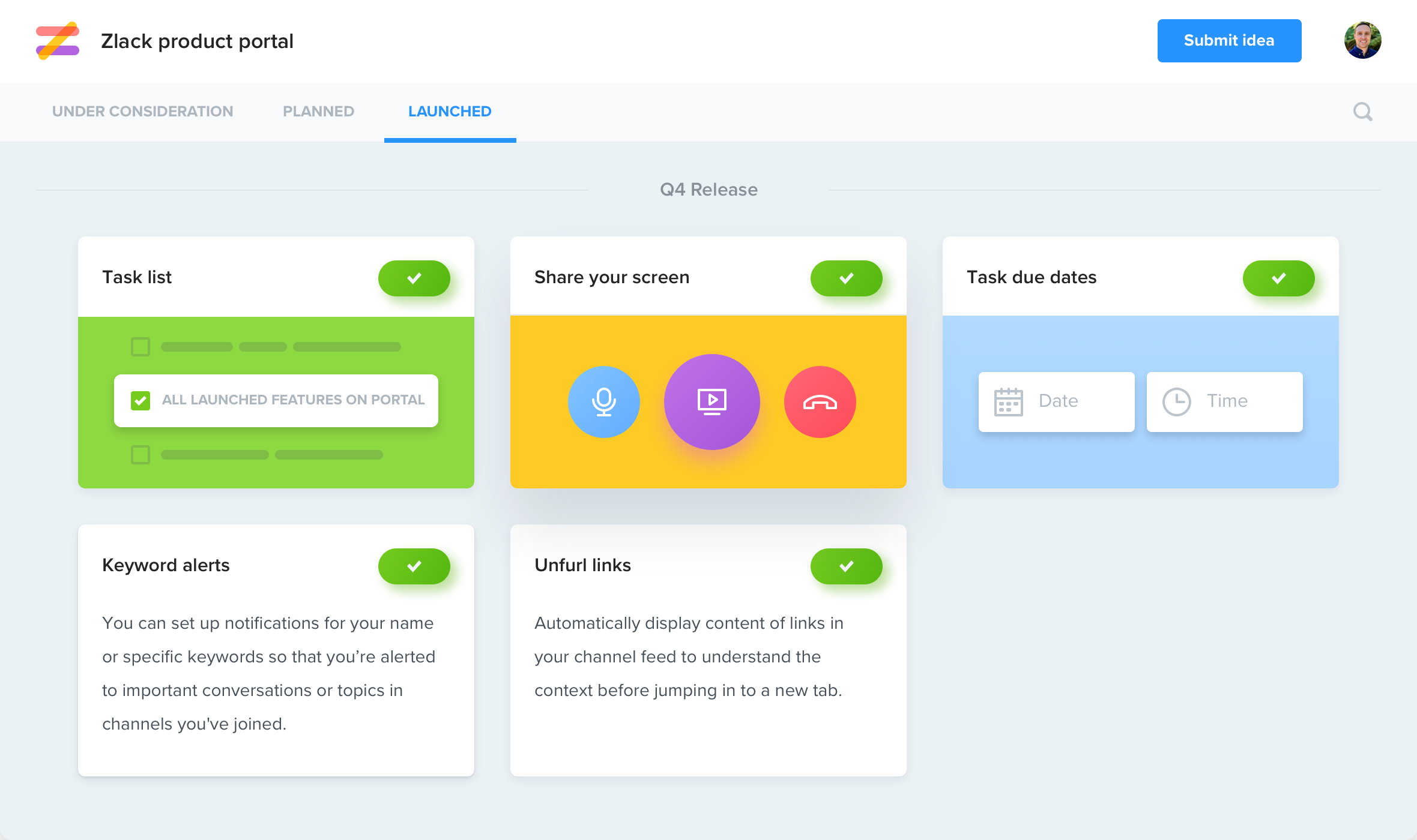 Productboard screenshot & Video