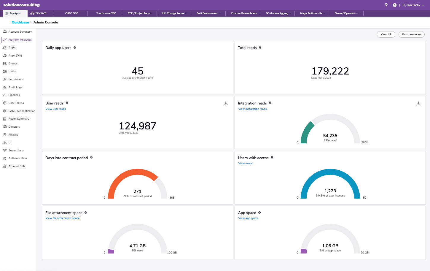 Quickbase screenshot & Video